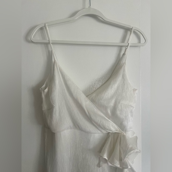 Lulu’s Captivated Beauty White Satin Ruffled Midi Dress - Picture 9 of 13